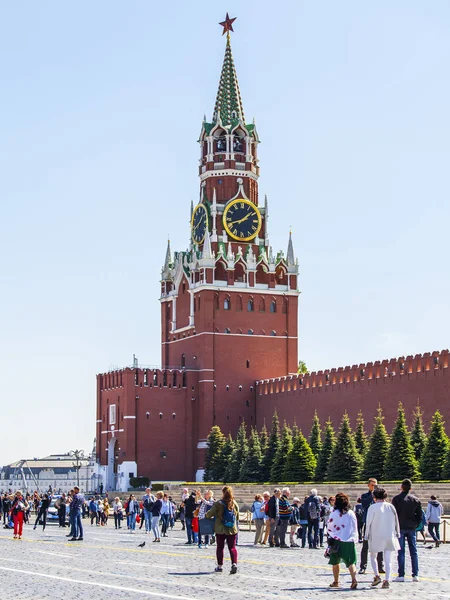 Moscow Russia May 2019 Spasskaya Tower Moscow Kremlin — Stock Photo, Image