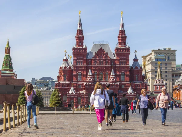 Moskova Rusya Mayıs 2019 Kızıl Meydan Daki Devlet Tarih Müzesi — Stok fotoğraf