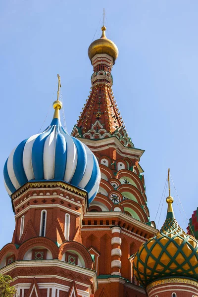 Moscú Rusia Mayo 2019 Cúpulas Catedral Basilio Plaza Roja —  Fotos de Stock