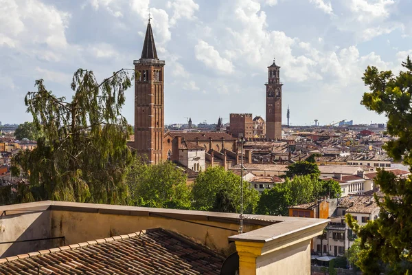 Verona Italien April 2019 Luftaufnahme Der Stadt Und Ihrer Umgebung — Stockfoto