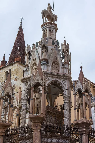 Verona Italya Nisan 2019 Arches Skaliger Beş Gotik Mezar Taşı — Stok fotoğraf