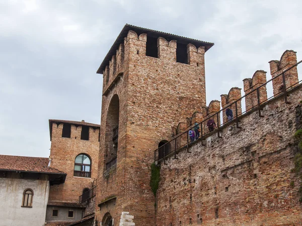 Verona Italien April 2019 Fragment Der Burg Castelvecchio Eine Der — Stockfoto