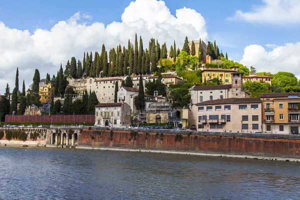 Verona Italy April 2019 Ancient Castle Castel San Pietro Hill — Stock Photo, Image