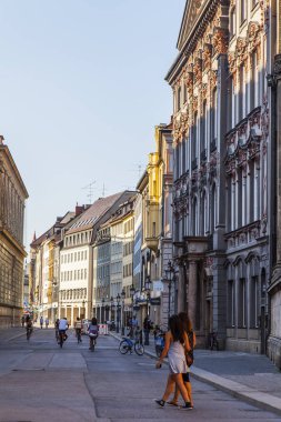 Münih, Almanya, Tarih 22 Ağustos 2018. Güzel kentsel görünümü