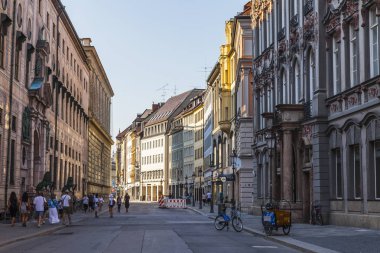 Münih, Almanya, Tarih 22 Ağustos 2018. Güzel kentsel görünümü