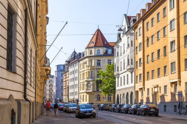 Münih, Almanya, Tarih 22 Ağustos 2018. Güzel kentsel görünümü