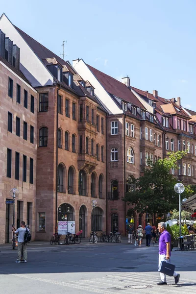 Nuremberg Alemanha Agosto 2018 Fragmento Complexo Arquitetônico Típico Cidade Velha — Fotografia de Stock