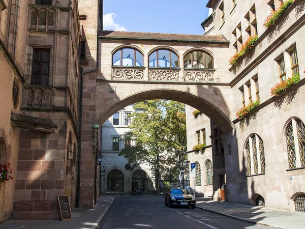 Nürnberg Deutschland August 2018 Der Für Die Altstadt Typische Architektonische — Stockfoto