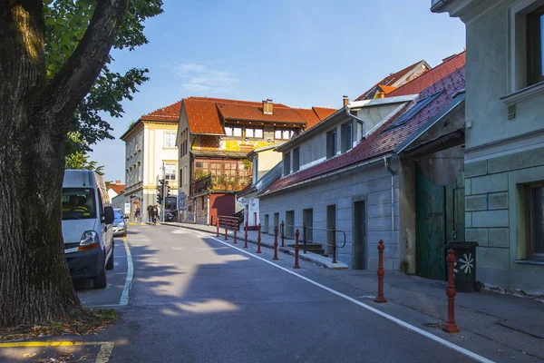 Ljubljana Słowenia Dniu Sierpnia 2019 Malowniczy Widok Miejski — Zdjęcie stockowe