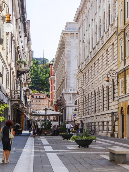 Tereste Itálie Srpna 2019 Krásná Malebná Ulice Historické Části Města — Stock fotografie