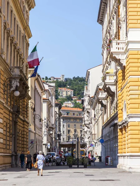 Trieste Italia Agosto 2019 Hermosa Calle Pintoresca Parte Histórica Ciudad — Foto de Stock