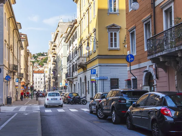 Trieste Italien Augusti 2019 Vacker Pittoresk Gata Den Historiska Delen — Stockfoto