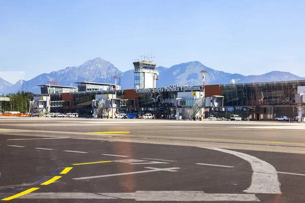 Ljubljana Slovenien Augusti 2019 Ljubljana Internationell Flygplats — Stockfoto