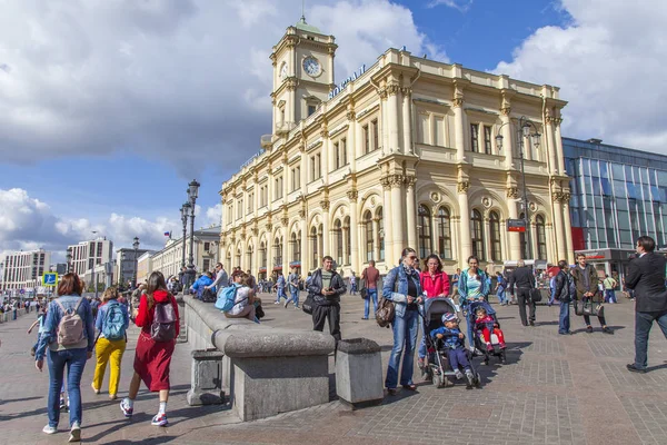 Moscow Russia August 2019 Komsomolskaya Square One Main Transport Hubs — Stock Photo, Image