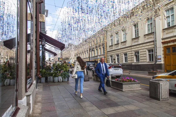 Moscú Rusia Agosto 2019 Kamergerskyi Pereulok Una Las Calles Típicas —  Fotos de Stock