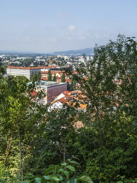 Lublaň Slovinsko Srpna 2019 Malebný Městský Výhled Místa Recenze Ljubljanski — Stock fotografie