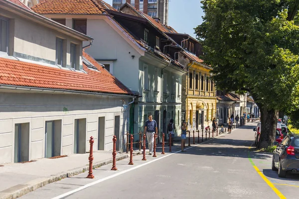 Liubliana Eslovênia Agosto 2019 Vista Pitoresca Cidade Bela Rua Parte — Fotografia de Stock