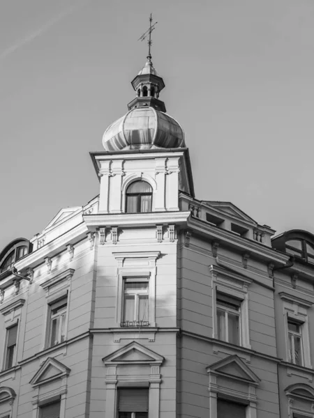Ljubljana Slowenien August 2019 Fragment Der Fassade Des Historischen Gebäudes — Stockfoto