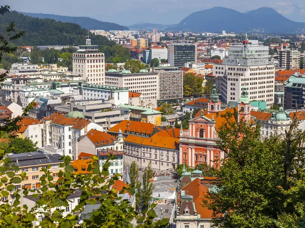 Ljubljana Slowenien August 2019 Malerischer Blick Auf Die Stadt Von — Stockfoto