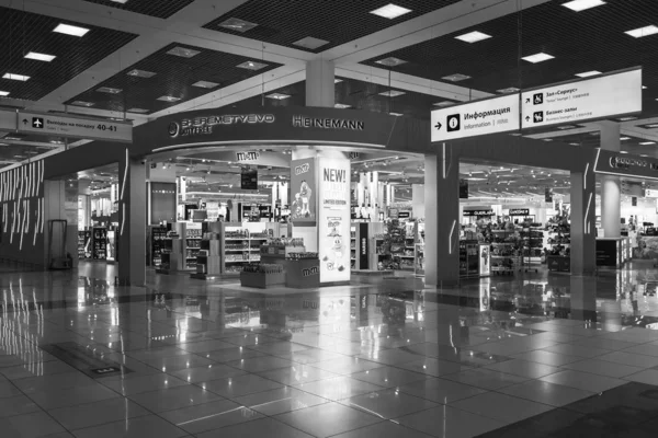 Moskou Rusland Augustus 2019 Interieur Van Terminal Van Internationale Luchthaven — Stockfoto