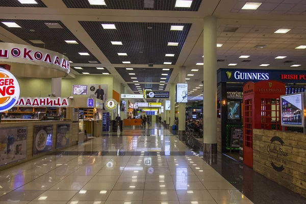 Moscú Rusia Agosto 2019 Interior Terminal Del Aeropuerto Internacional Sheremetyevo —  Fotos de Stock