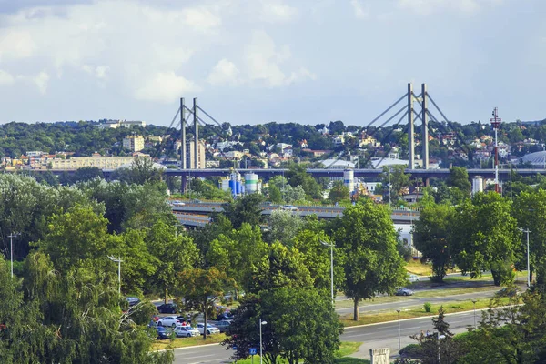 Belgrade Serbia Agosto 2019 Vista Panorámica Desde Punto Alto — Foto de Stock