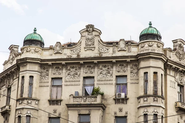 Belgrad Sırbistan Ağustos 2019 Eski Kentteki Tarihi Binanın Mimari Dekorasyonu — Stok fotoğraf