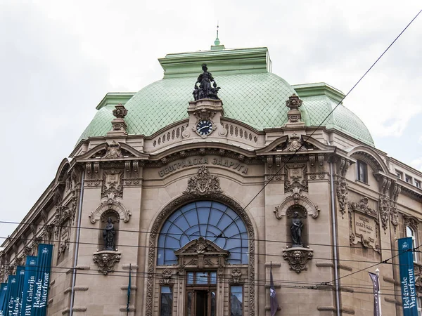 Belgrade Serbia Agosto 2019 Decoración Arquitectónica Del Edificio Histórico Casco —  Fotos de Stock