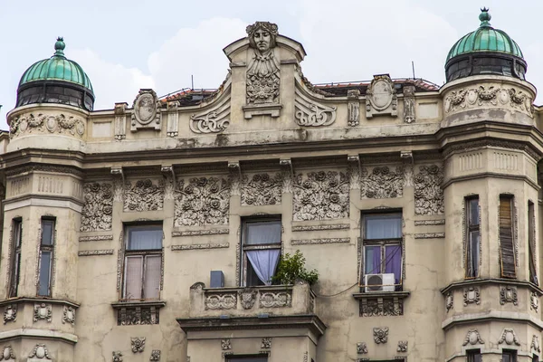 Belgrade Serbia Agosto 2019 Decoración Arquitectónica Del Edificio Histórico Casco — Foto de Stock