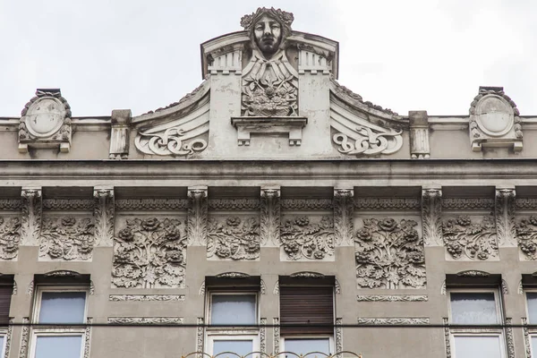 Belgrád Szerbia Augusztus 2019 Történelmi Épület Építészeti Díszítése Óvárosban — Stock Fotó