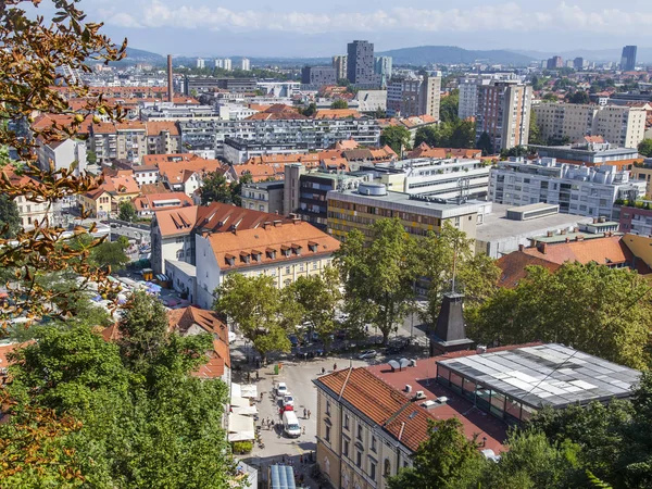 Lubiana Slovenia Agosto 2019 Pittoresca Vista Sulla Città Dal Sito — Foto Stock