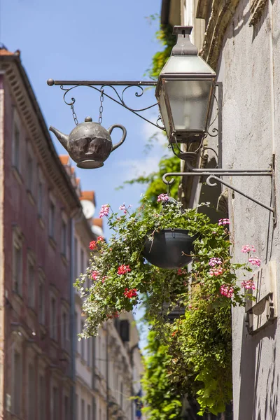 Ljubljana Slovénie Août 2019 Panneau Traditionnel Vintage Dans Partie Historique — Photo