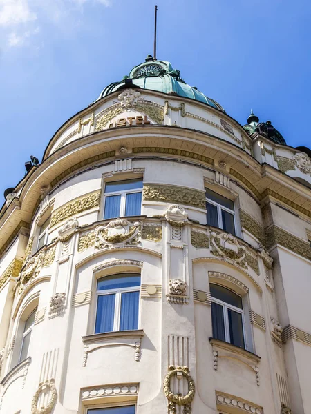 Ljubljana Slowenien August 2019 Fragment Der Fassade Des Gebäudes Stil — Stockfoto