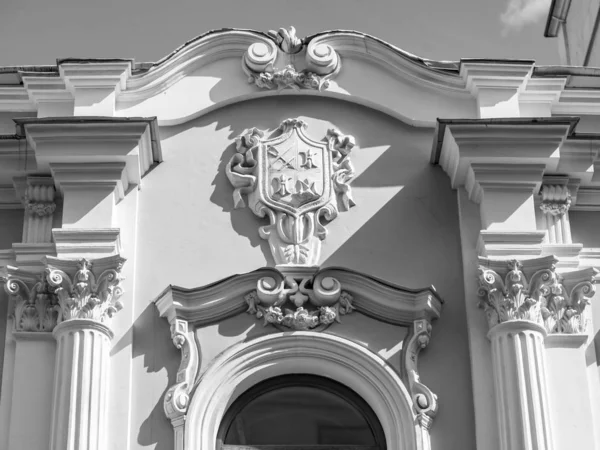 Москва Россия Августа 2019 Года Фрагмент Фасада Типичного Исторического Здания — стоковое фото