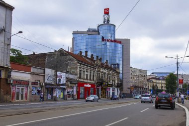 Belgrad, Sırbistan, 3 Ağustos 2019. Şehir manzaralı. Şehrin merkezindeki Picturesque Caddesi.