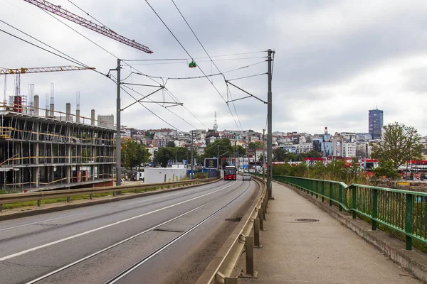 Belgrade Serbia Agosto 2019 Vista Ciudad Calle Con Vías Tranvía —  Fotos de Stock