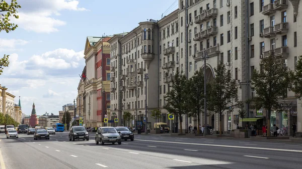 Moscou Russie Août 2019 Tverskaya Est Une Des Principales Rues — Photo