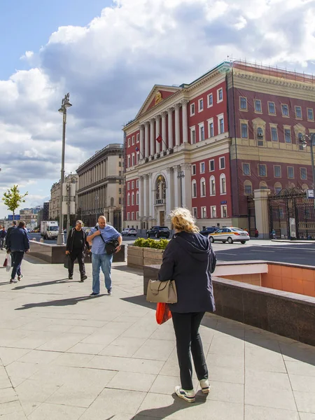 Moscou Russie Août 2019 Tverskaya Est Une Des Principales Rues — Photo