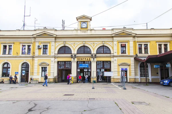 Belgrade Sérvia Agosto 2019 Construção Antiga Estação Ferroviária Parte Histórica — Fotografia de Stock