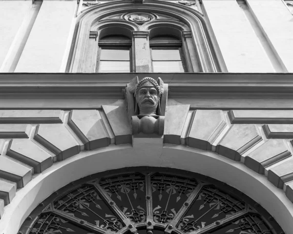 Belgrad Serbien August 2019 Architektonisches Fragment Der Fassade Eines Typischen — Stockfoto