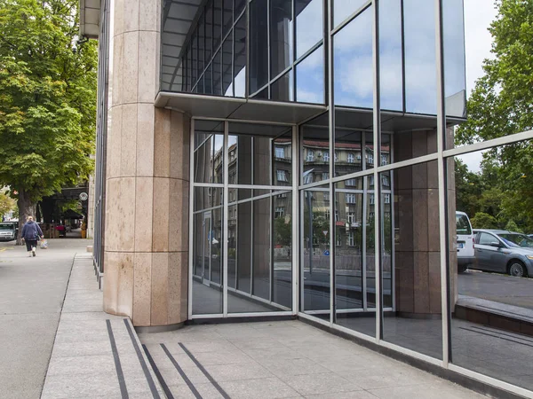 Belgrade Serbia August 2019 Fragment Modern Architectural Ensemble Building Facade — Stock Photo, Image