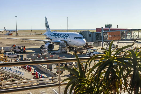 Niza Francia Octubre 2019 Avión Prepara Para Salida Cote Azur —  Fotos de Stock