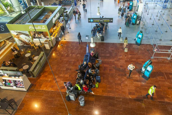 Nice France October 2019 Passengers Wait Check Flight Cote Azur — Stock Photo, Image