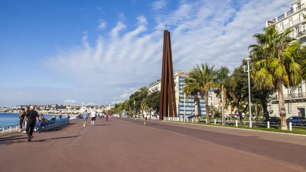 Nice Frankrijk Oktober 2019 Schilderachtig Uitzicht Beroemde Promenade Des Anglais — Stockfoto