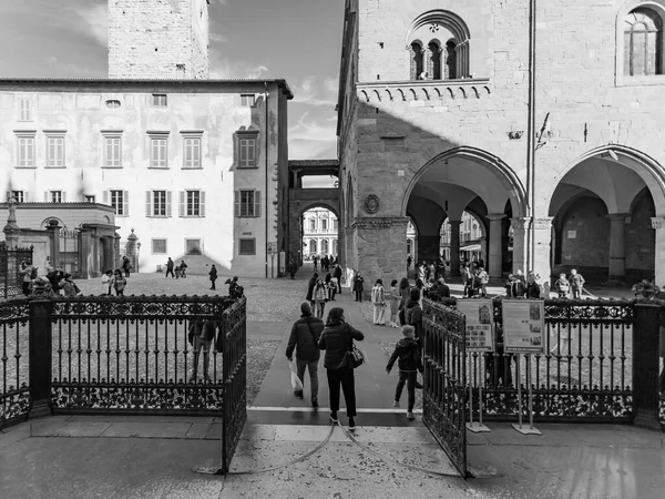 Bergamo Italië Februari 2020 Landschappelijk Uitzicht Stad Bovenstad Citta Alta — Stockfoto