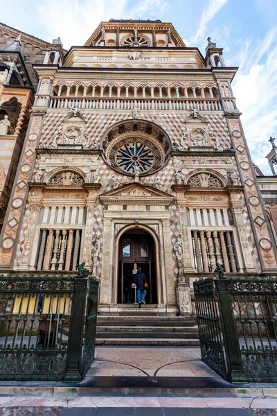 Bergamo Talya Şubat 2020 Üst Şehir Bergamo Santa Maria Maggiore — Stok fotoğraf