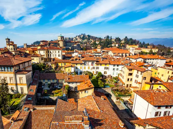 Bérgamo Italia Febrero 2020 Vistas Panorámicas Ciudad Ciudad Alta Citta — Foto de Stock