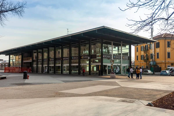 Bergamo Febbraio 2020 Edificio Della Stazione Degli Autobus Della Città — Foto Stock