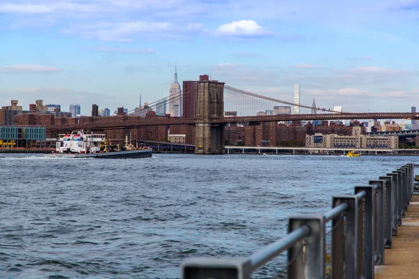 Нью Йорк Сша Марта 2016 Года Вид Город Бруклинский Мост — стоковое фото
