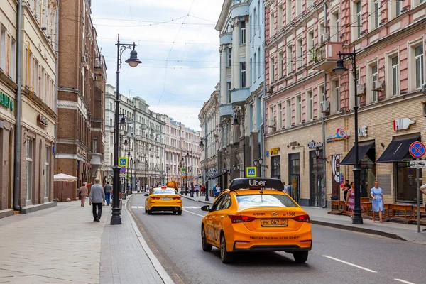 Moscou Rússia Junho 2020 Myasnitskaya Rua Fragmento Conjunto Arquitetônico — Fotografia de Stock